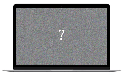 Computer screen question mark